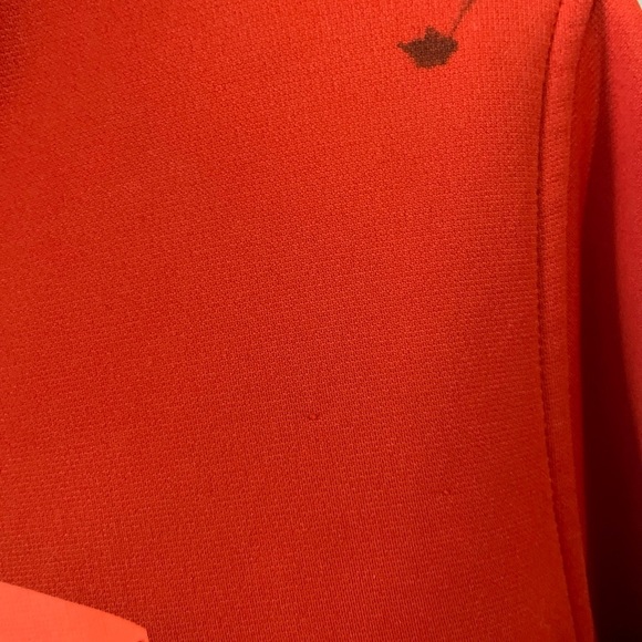 Under Armour Hoodie Mens Large Orange Loose Coldgear Pullover Fleece - Picture 3 of 4